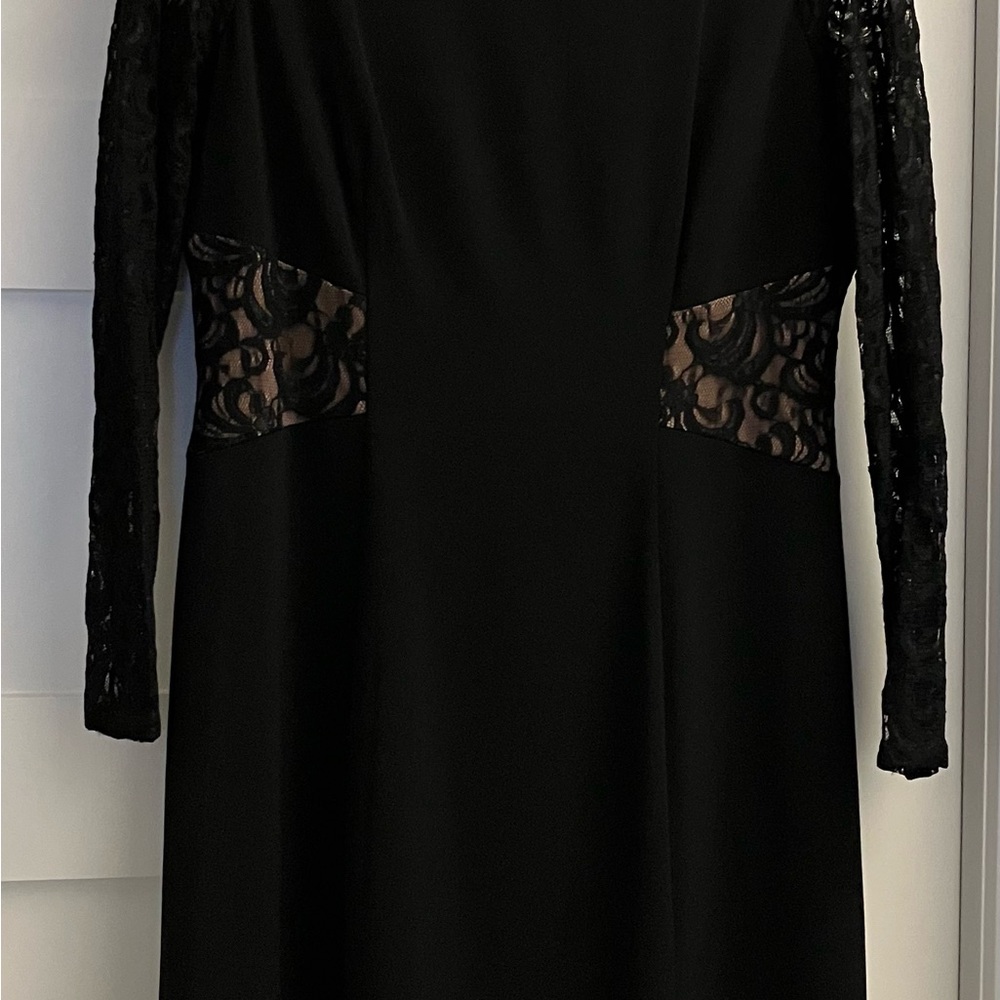 Nine West Black Dress with Lace Accents